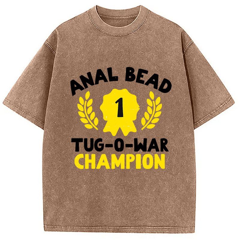 Bead Tug O War Champion Funny Washed T-Shirt