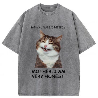 Tokyoviva Honest Cat Washed T-shirt