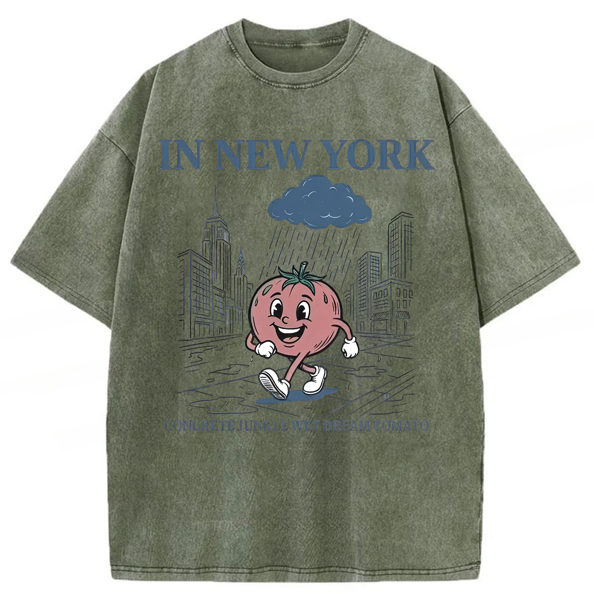 Tokyoviva In New York Concrete Jungle Wet Dream Tomato Washed T-shirt