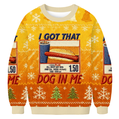 Baddiecat I Got That Dog In Me Christmas Ugly Sweatshirt
