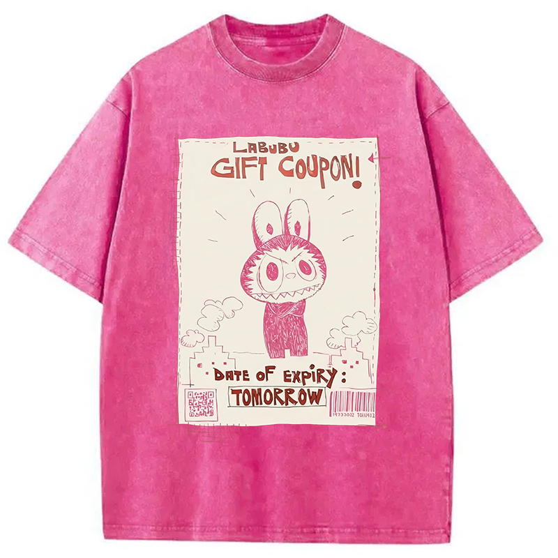 Vintage Labubu Graffiti Washed T-Shirt
