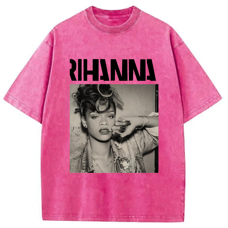Rihanna Badgal 90's Hip Hop Rap Washed T-Shirt