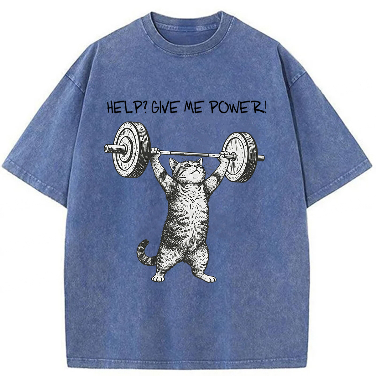 Tokyoviva Help Cat Washed T-shirt