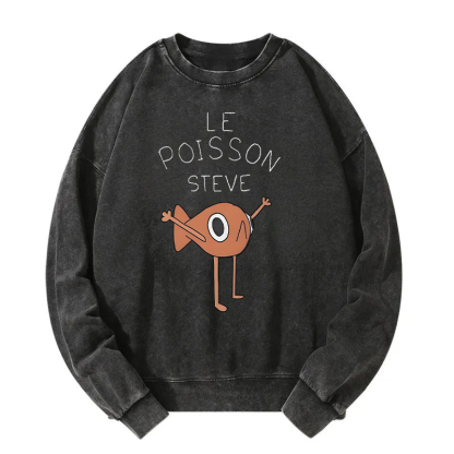 Le Poisson Steve Washed Sweatshirt