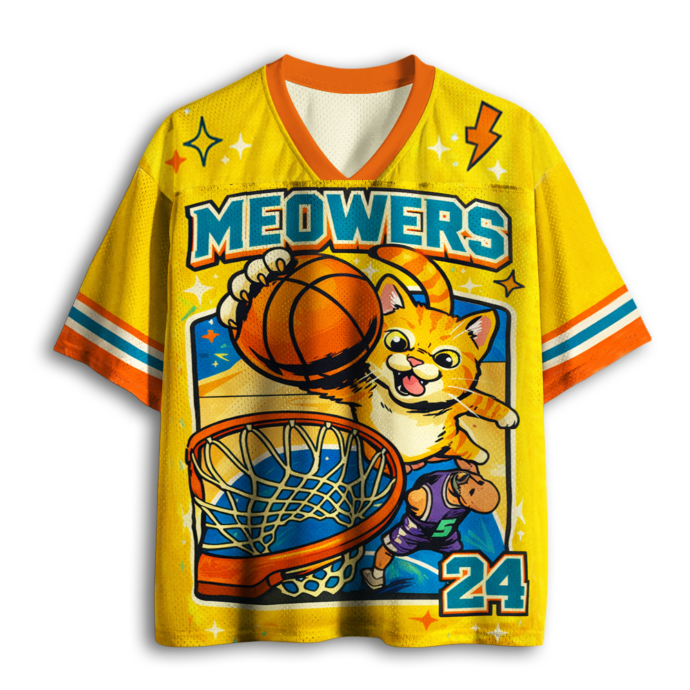 Baddiecat Basketball Cat Slam Dunk Mesh Jersey