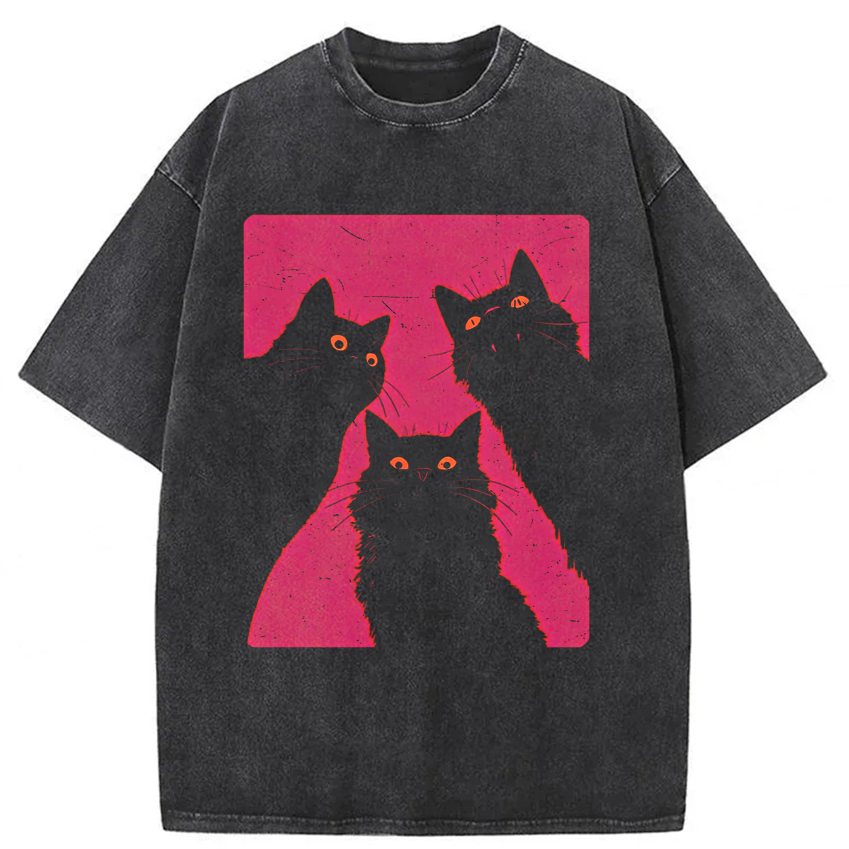 Baddiecat Black Cats It's Time To Wake Up Washed T-shirt