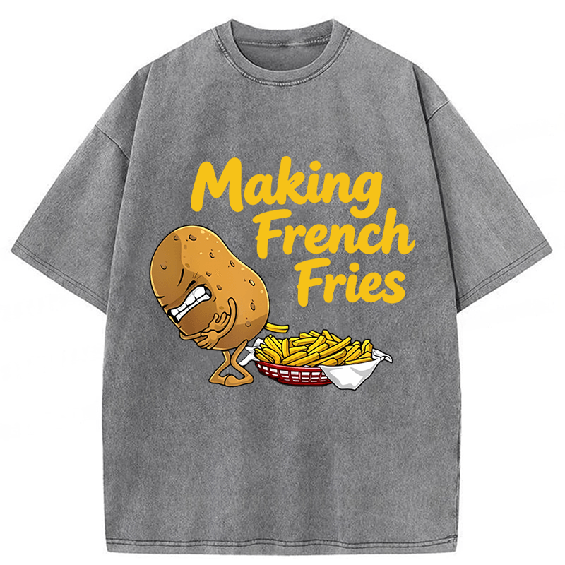 Tokyoviva Making French Fries Funny Washed T-shirt