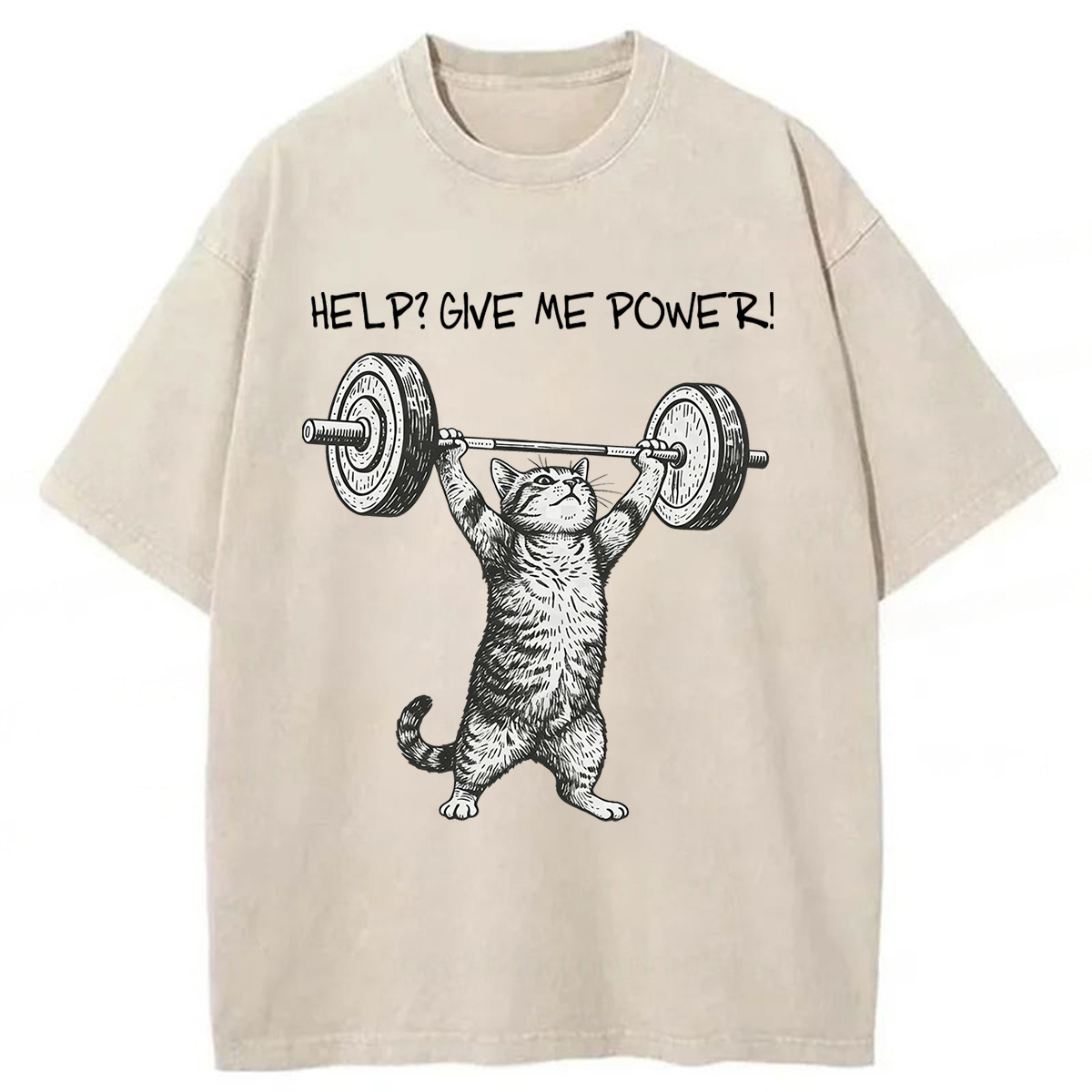 Tokyoviva Help Cat Washed T-shirt