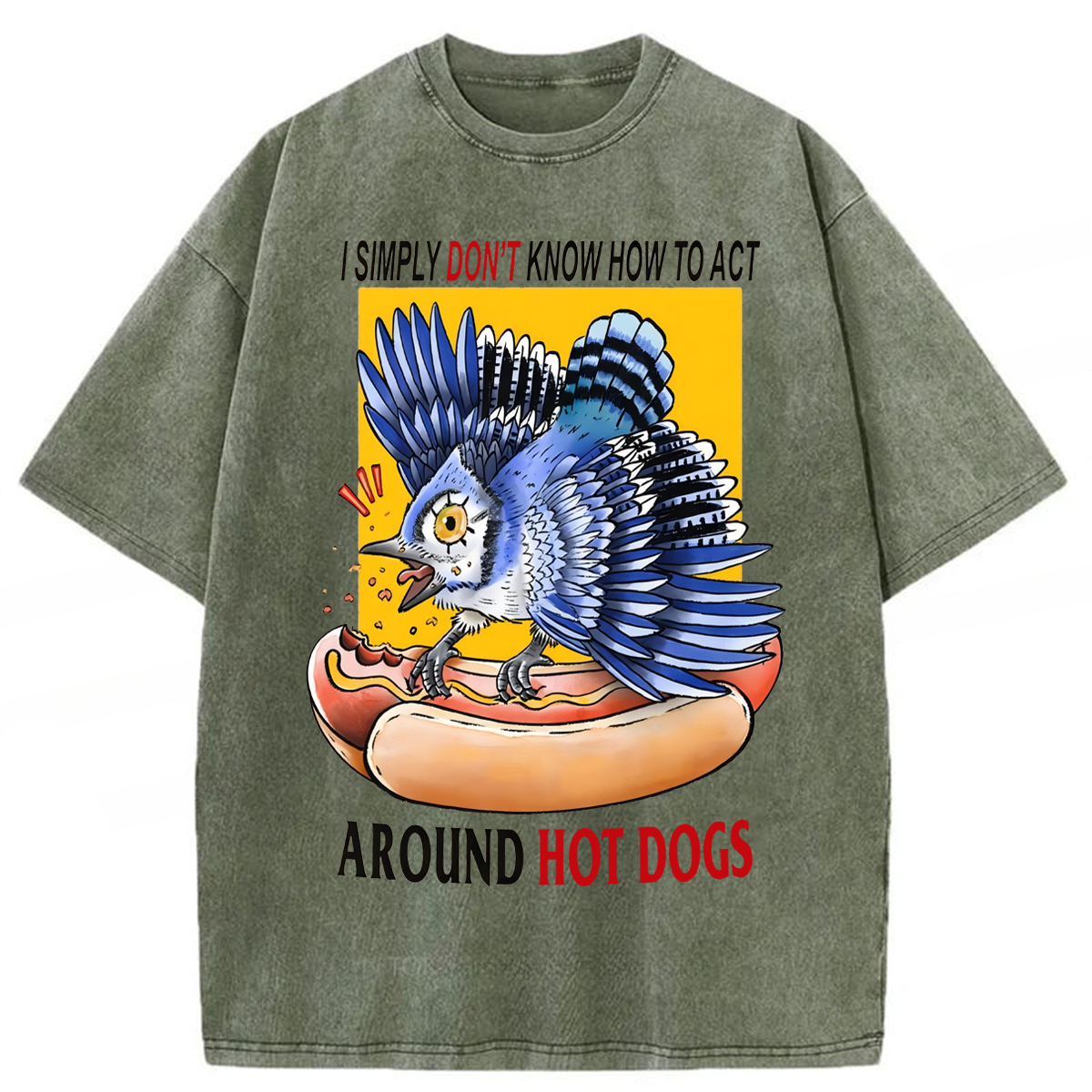 Tokyoviva How To Act Around Hot Dogs Washed T-shirt