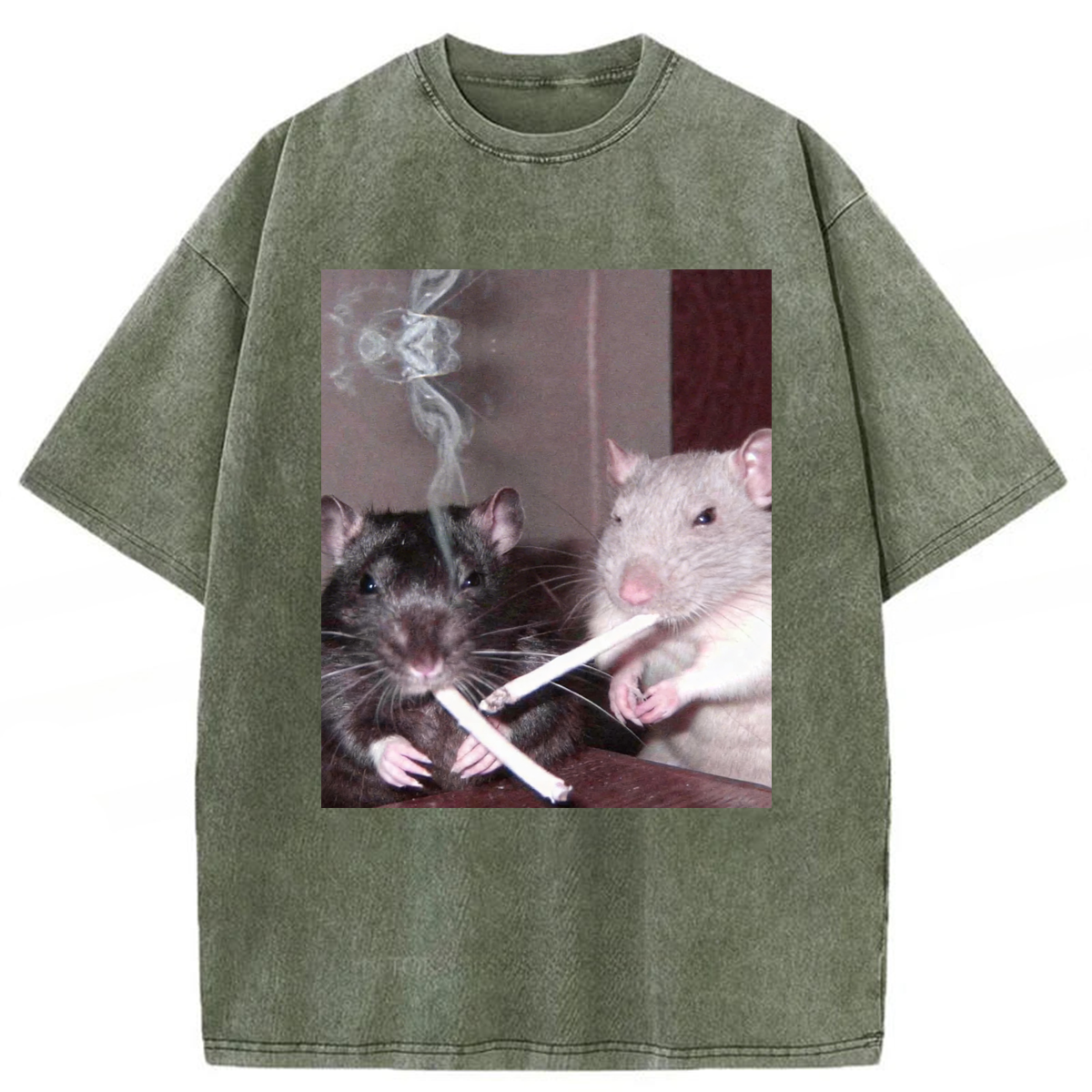 Tokyoviva Smoking Rats Washed T-shirt