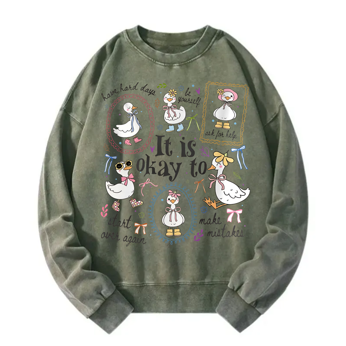 Tokyoviva It's Okay To Goose Motivational Sweatshirt