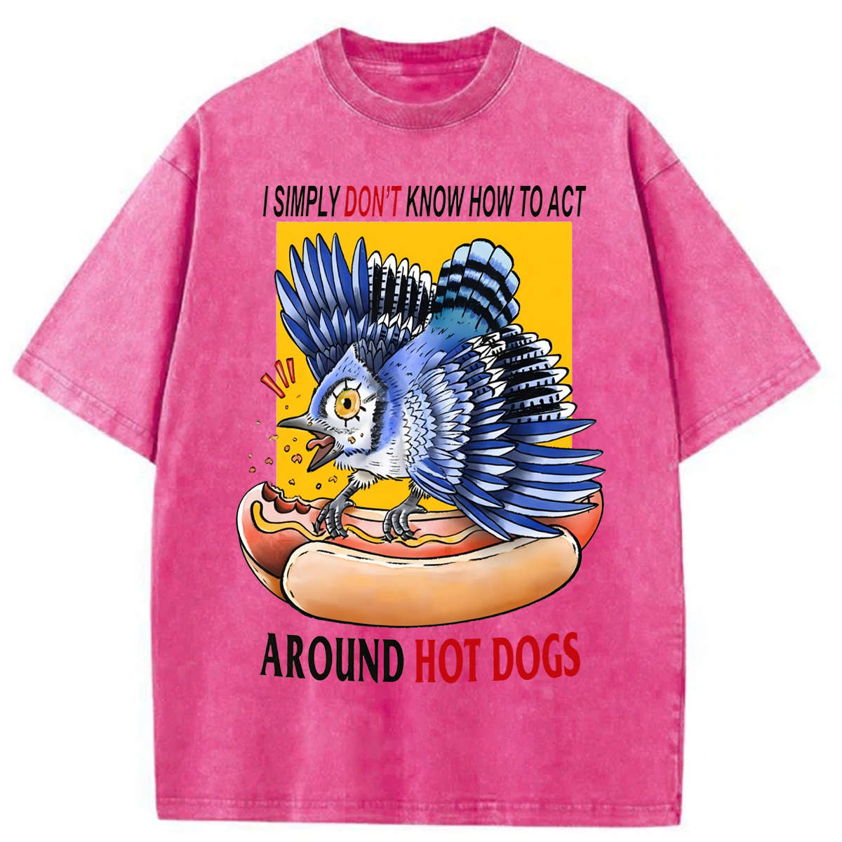 Tokyoviva How To Act Around Hot Dogs Washed T-shirt