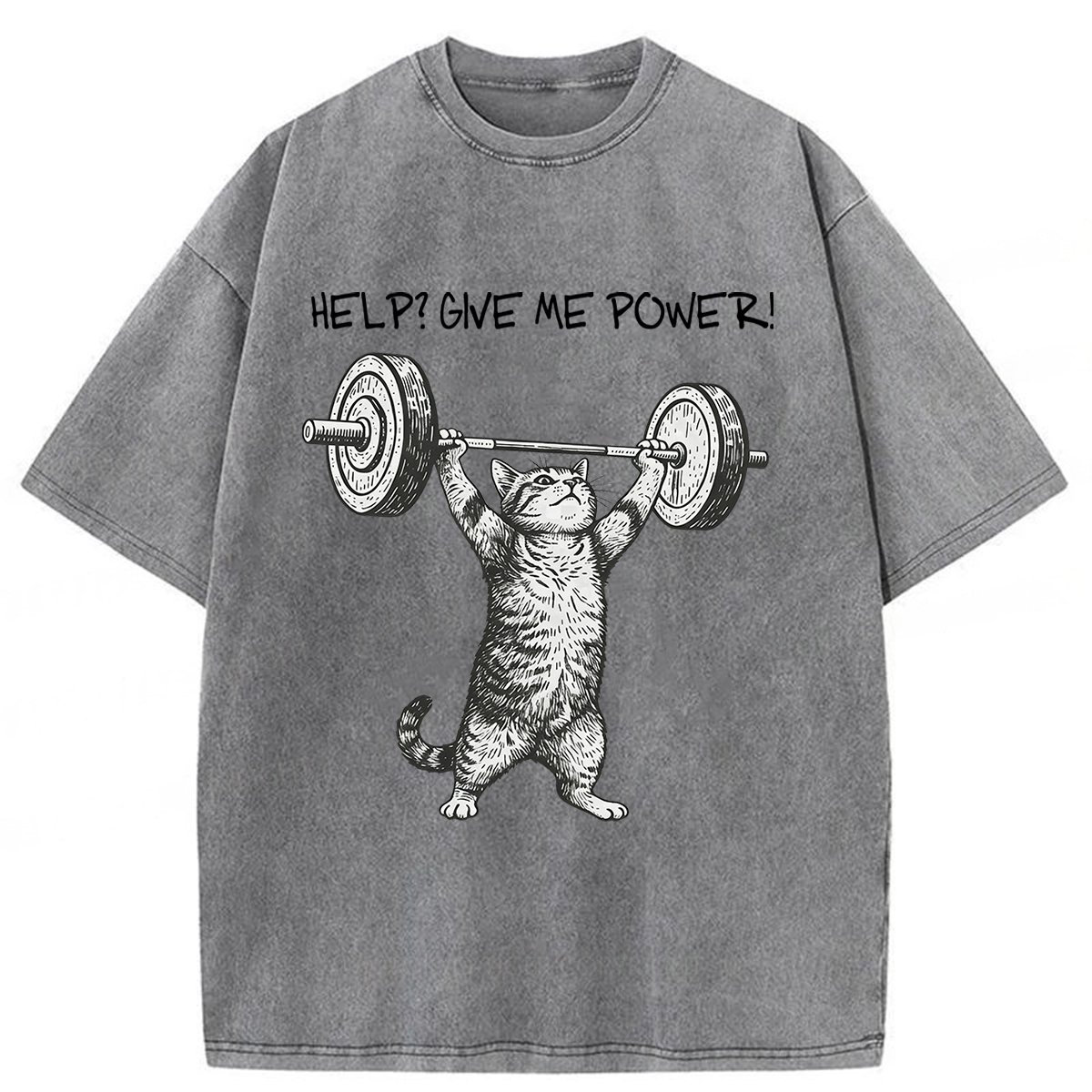 Tokyoviva Help Cat Washed T-shirt