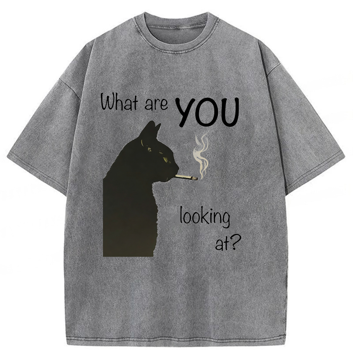 Tokyoviva Smoking Cat Washed T-shirt