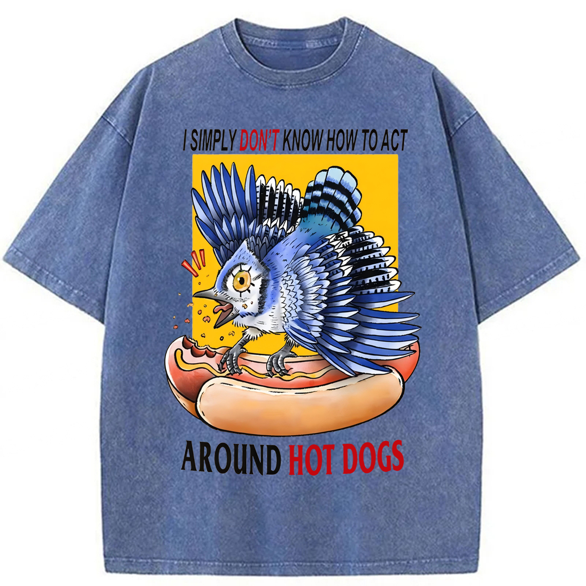 Tokyoviva How To Act Around Hot Dogs Washed T-shirt