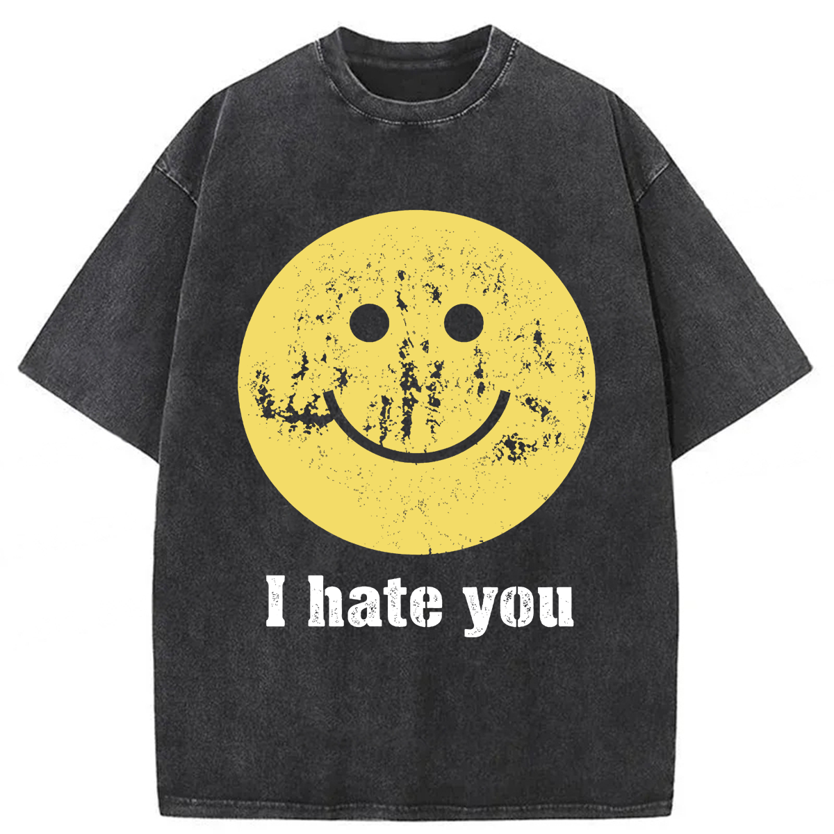 Tokyoviva I Hate You Smiling Face Washed T-shirt