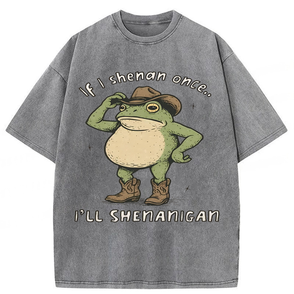 Tokyoviva If I Shenan Once I'll Shenanigan Washed T-shirt