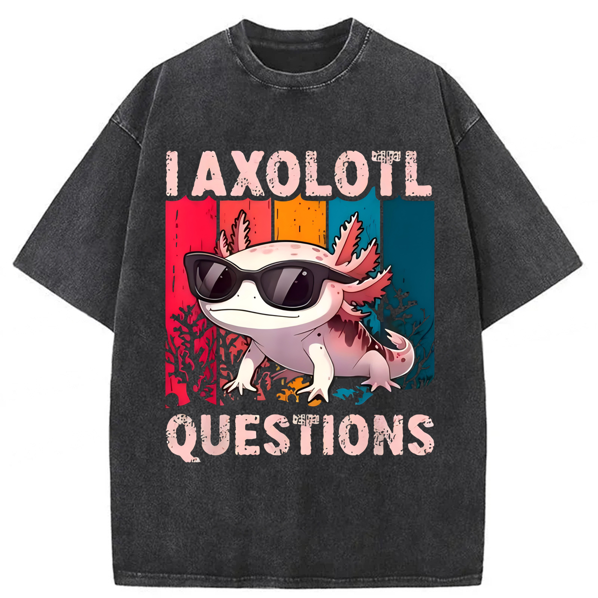 Tokyoviva I Axolotl Questions Washed T-shirt