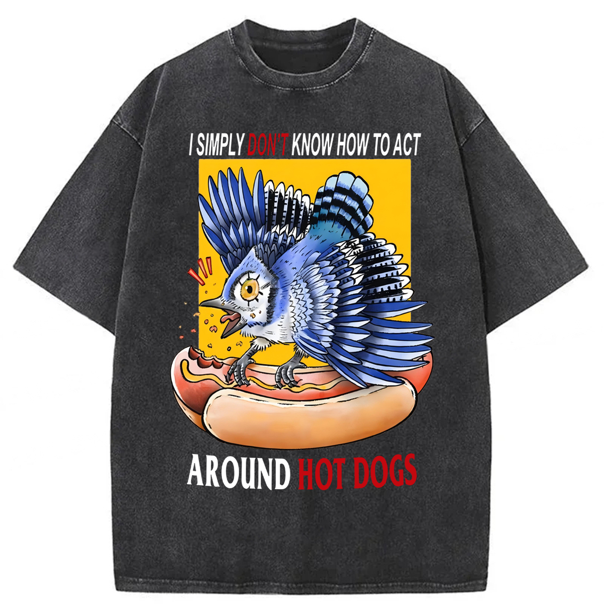 Tokyoviva How To Act Around Hot Dogs Washed T-shirt