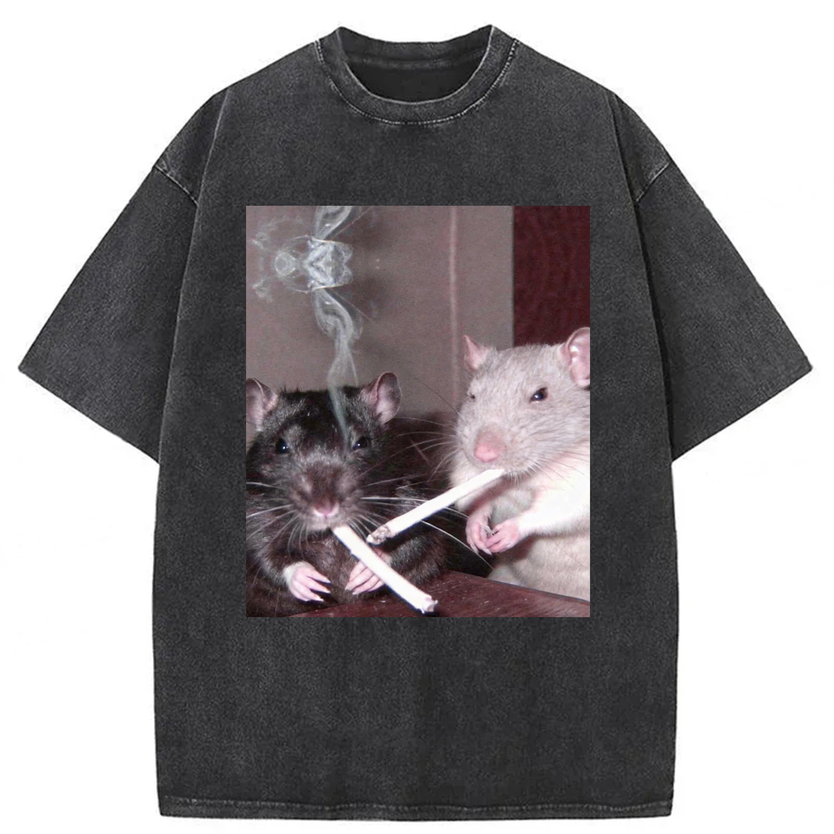 Tokyoviva Smoking Rats Washed T-shirt