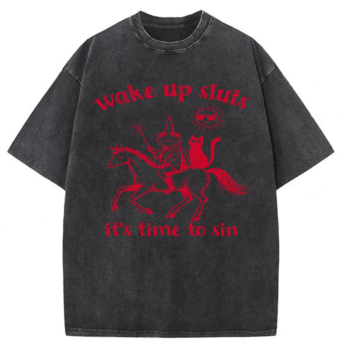 Tokyoviva Wake Up Sluts Washed T-shirt