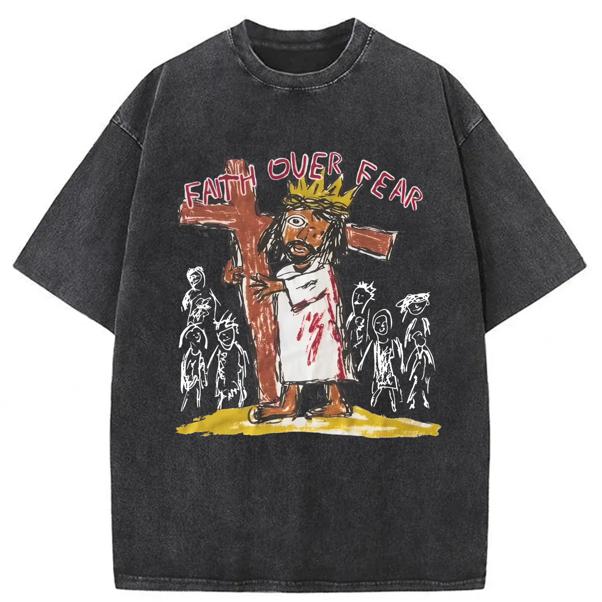 Tokyoviva Faith Over Fear Washed T-shirt