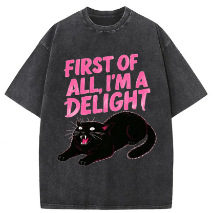 Tokyoviva Roaring Black Cat Washed T-shirt