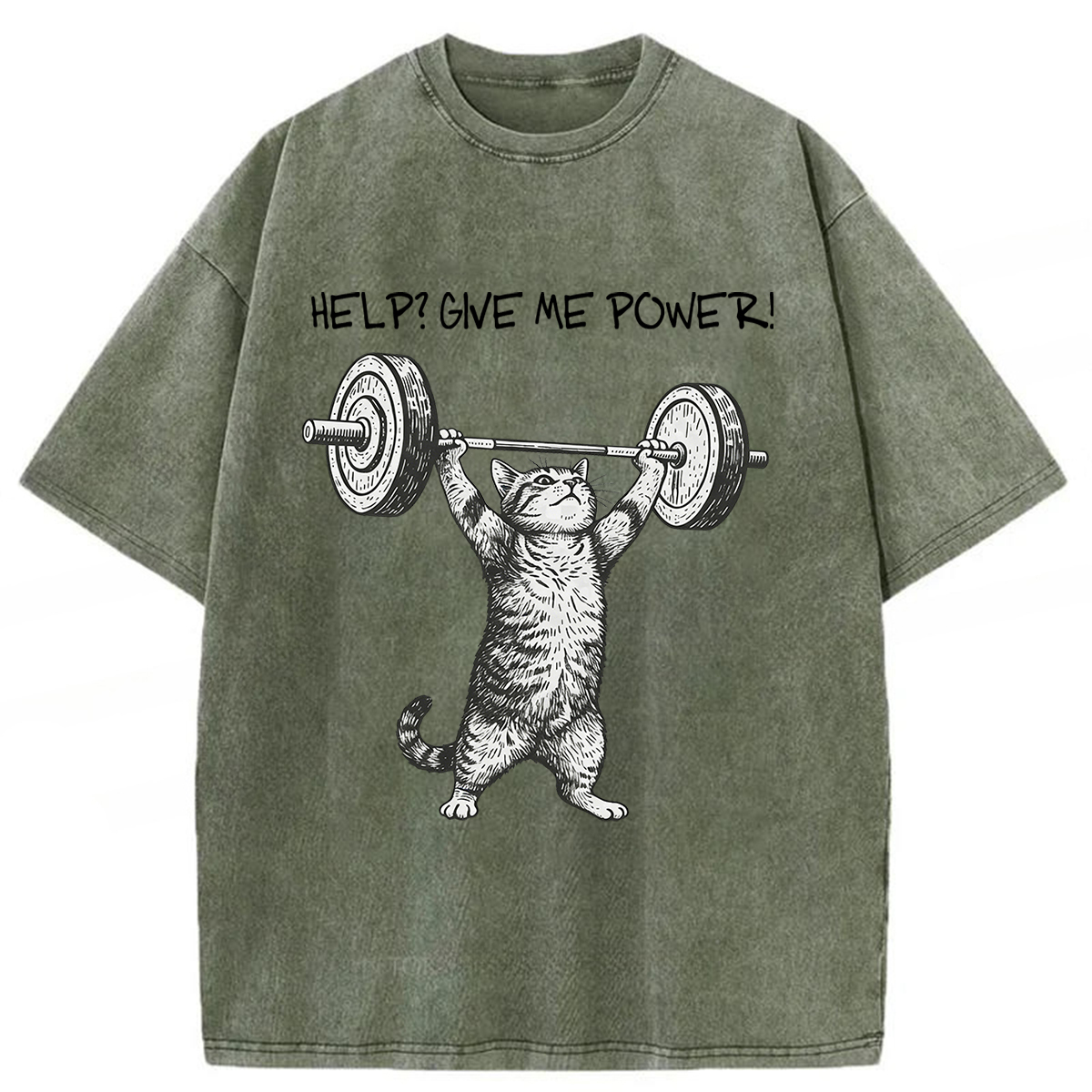 Tokyoviva Help Cat Washed T-shirt
