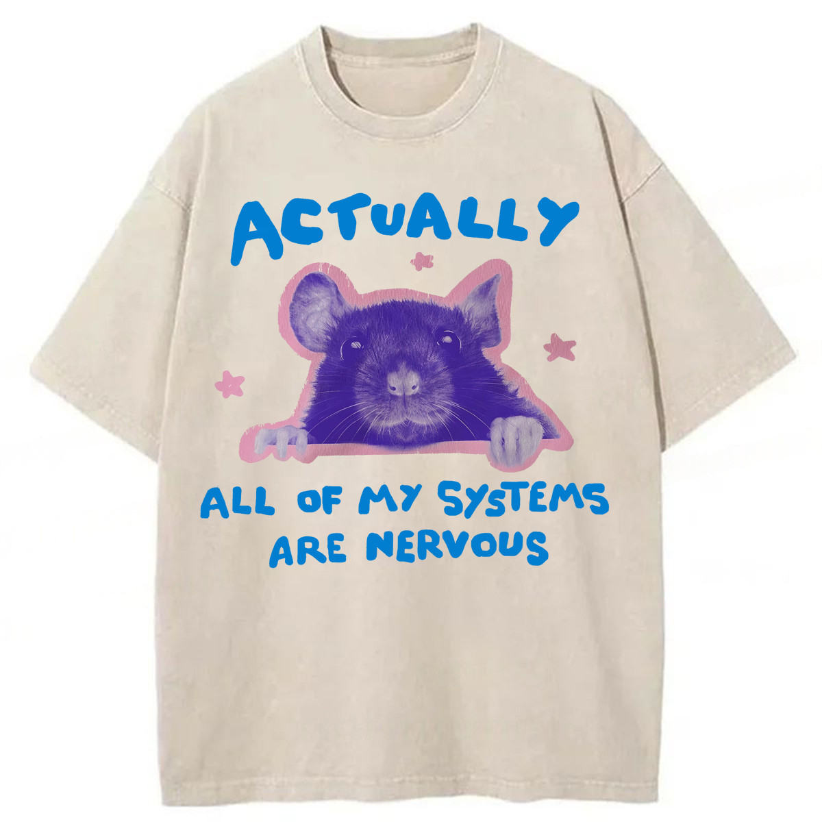 Tokyoviva All Of My Systems Are Nervous Washed T-shirt