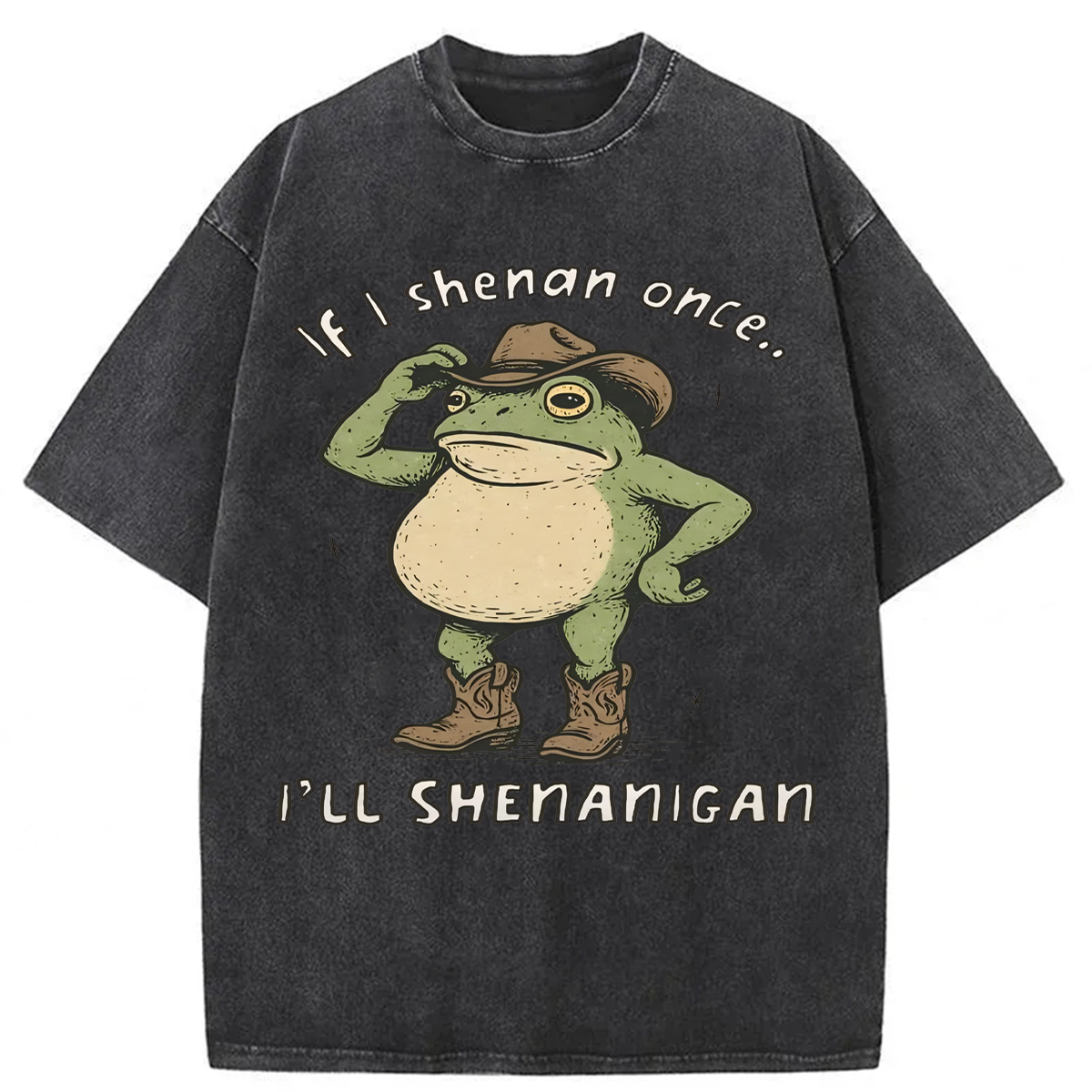 Tokyoviva If I Shenan Once I'll Shenanigan Washed T-shirt
