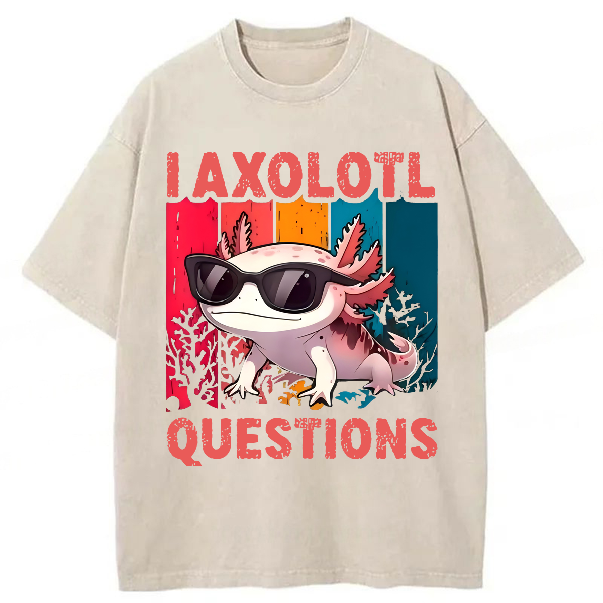 Tokyoviva I Axolotl Questions Washed T-shirt