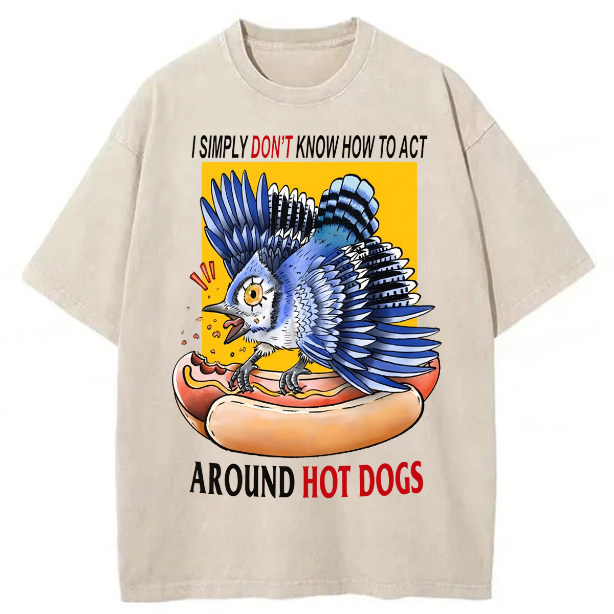 Tokyoviva How To Act Around Hot Dogs Washed T-shirt