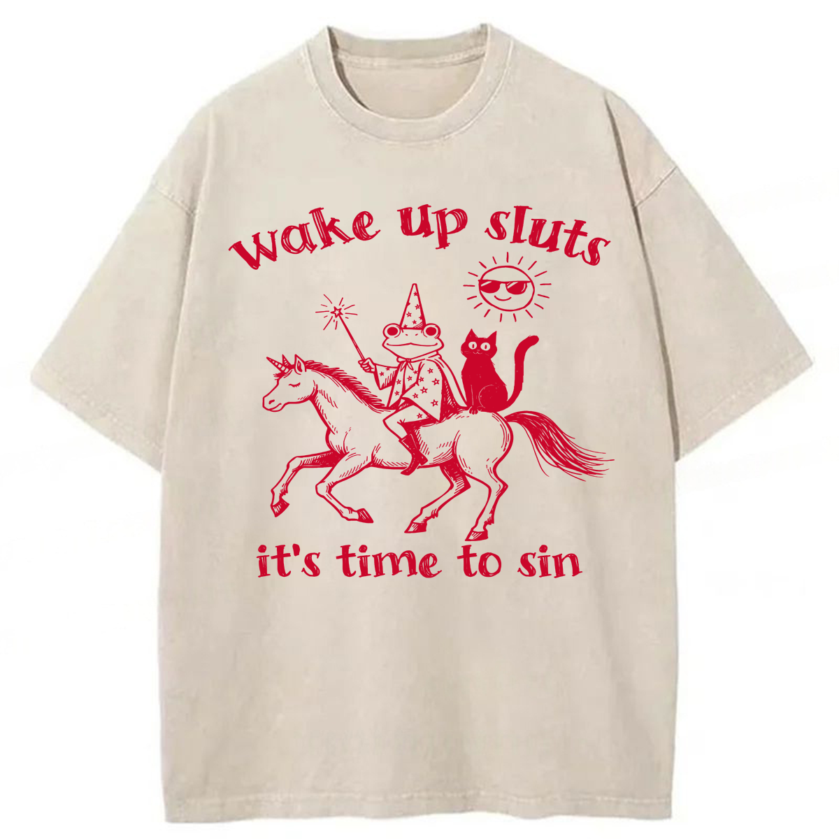 Tokyoviva Wake Up Sluts Washed T-shirt