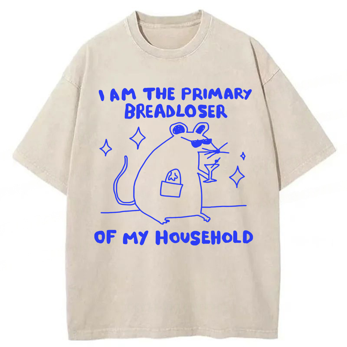 Tokyoviva The Primary Breadloser Of My Household Washed T-shirt