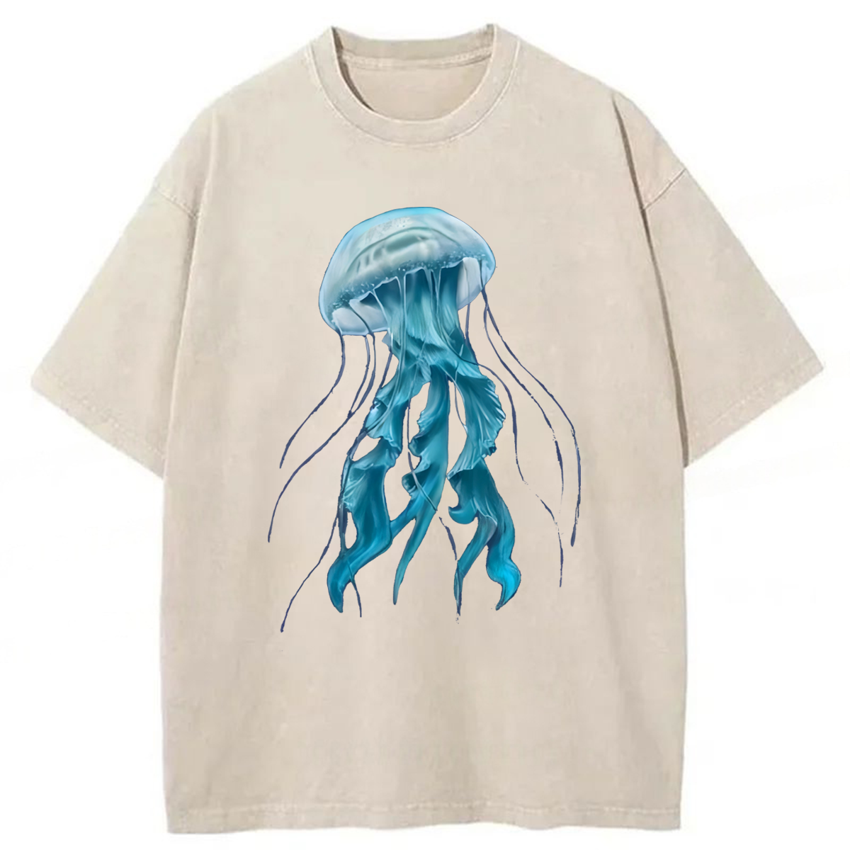 Tokyoviva Jellyfish Graphic Washed T-shirt