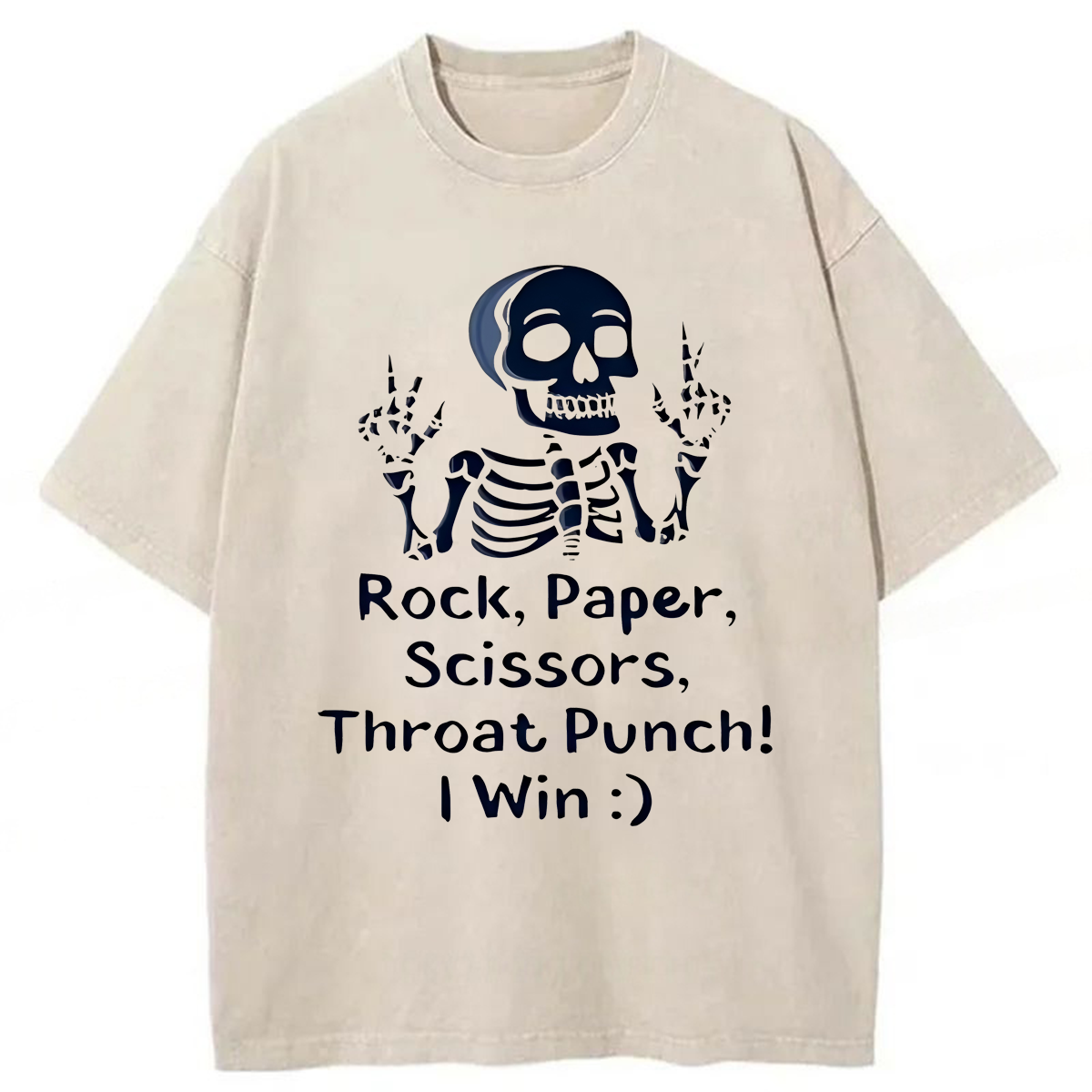 Tokyoviva Skeleton Throat Punch Washed T-shirt