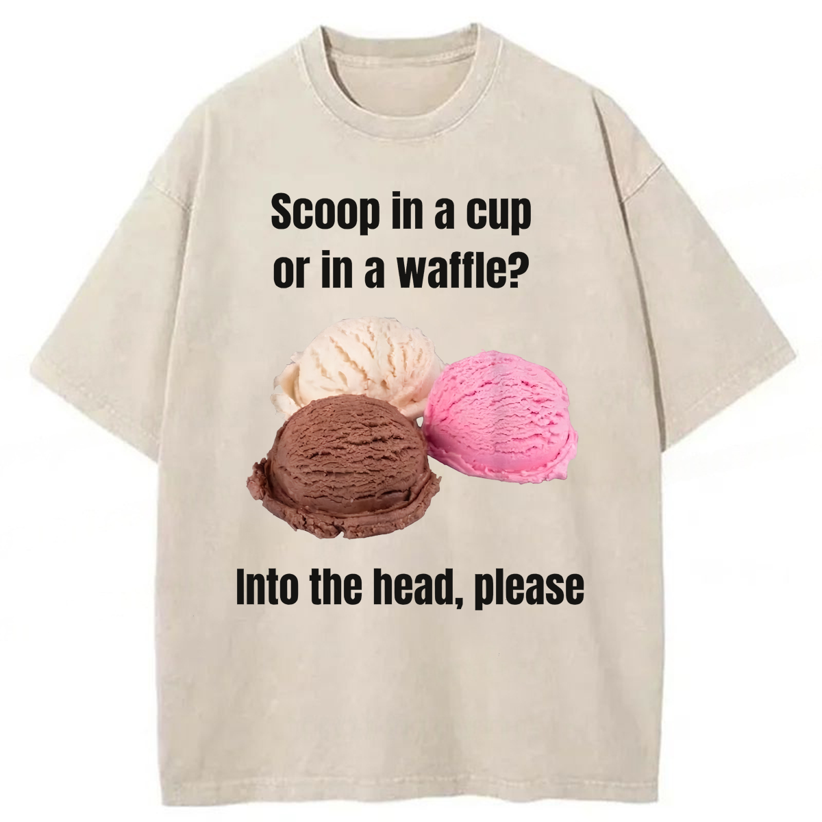 Tokyoviva Funny Meme Into My Head Washed T-shirt