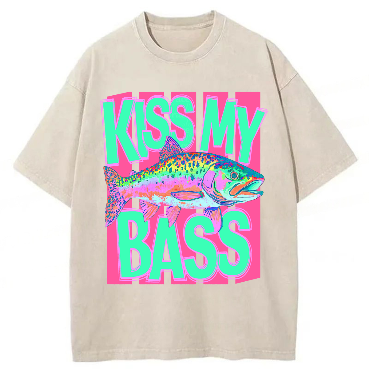 Tokyoviva Funny Meme Fish Bass Washed T-shirt