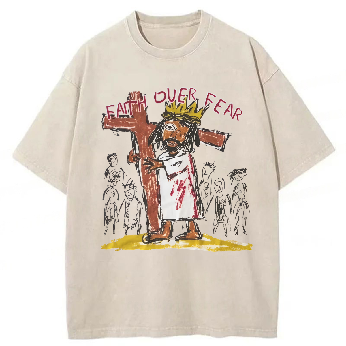 Tokyoviva Faith Over Fear Washed T-shirt