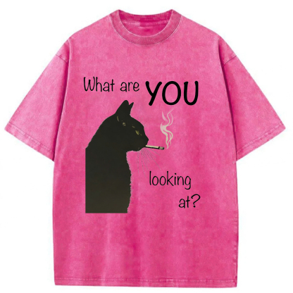 Tokyoviva Smoking Cat Washed T-shirt