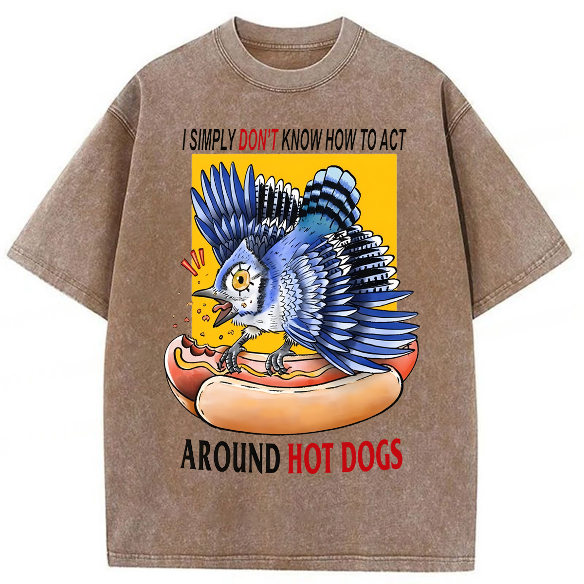 Tokyoviva How To Act Around Hot Dogs Washed T-shirt