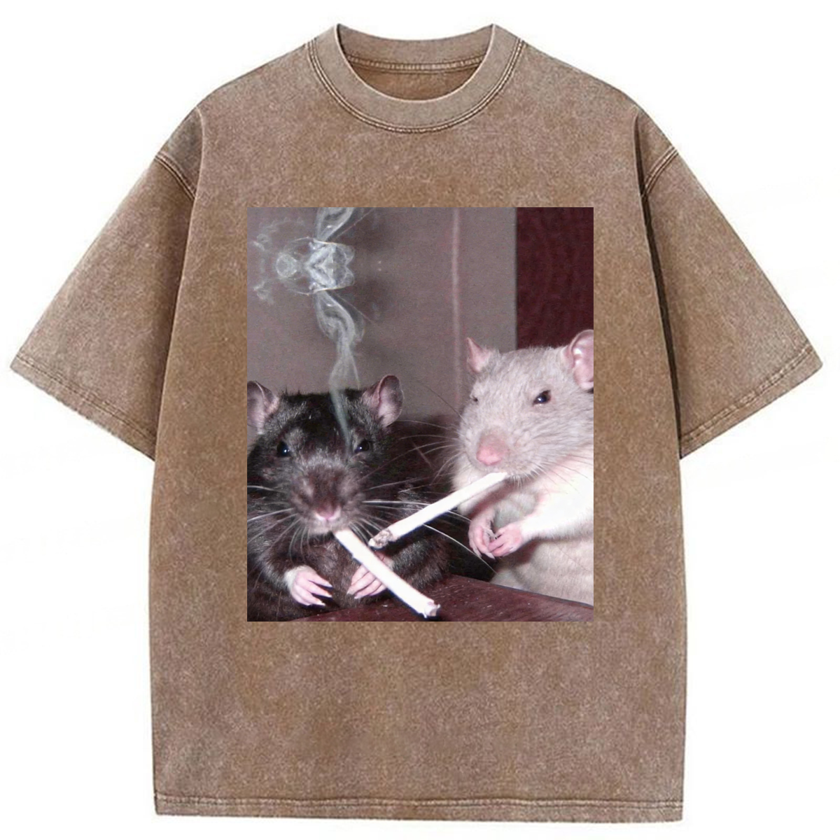 Tokyoviva Smoking Rats Washed T-shirt