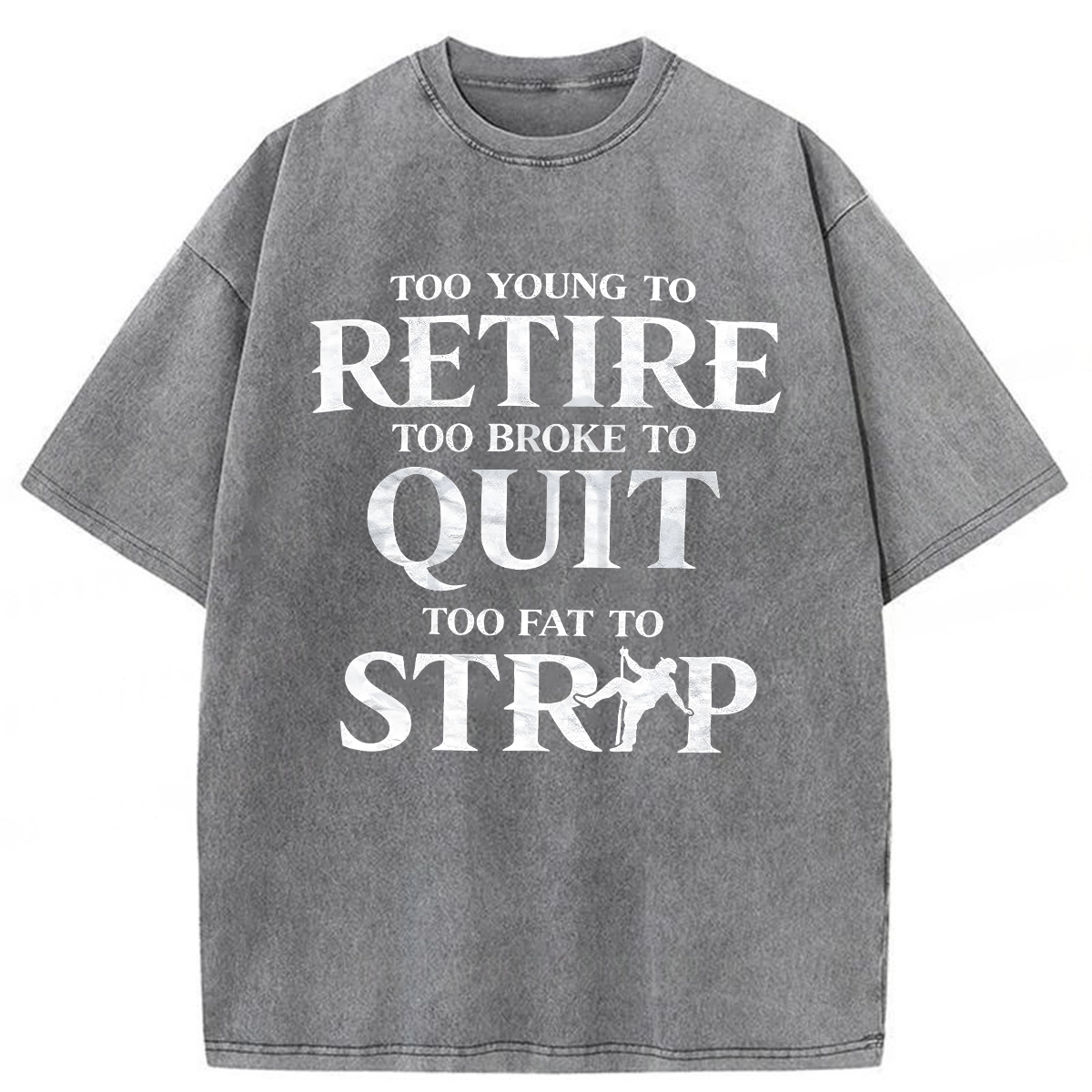 Tokyoviva Funny Too Eat To Strip Washed T-shirt