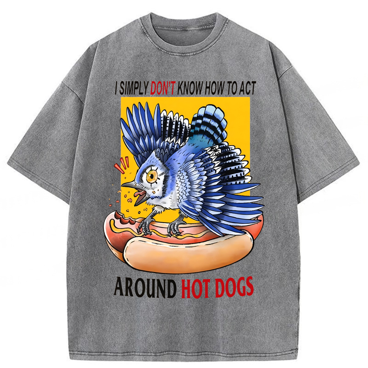 Tokyoviva How To Act Around Hot Dogs Washed T-shirt