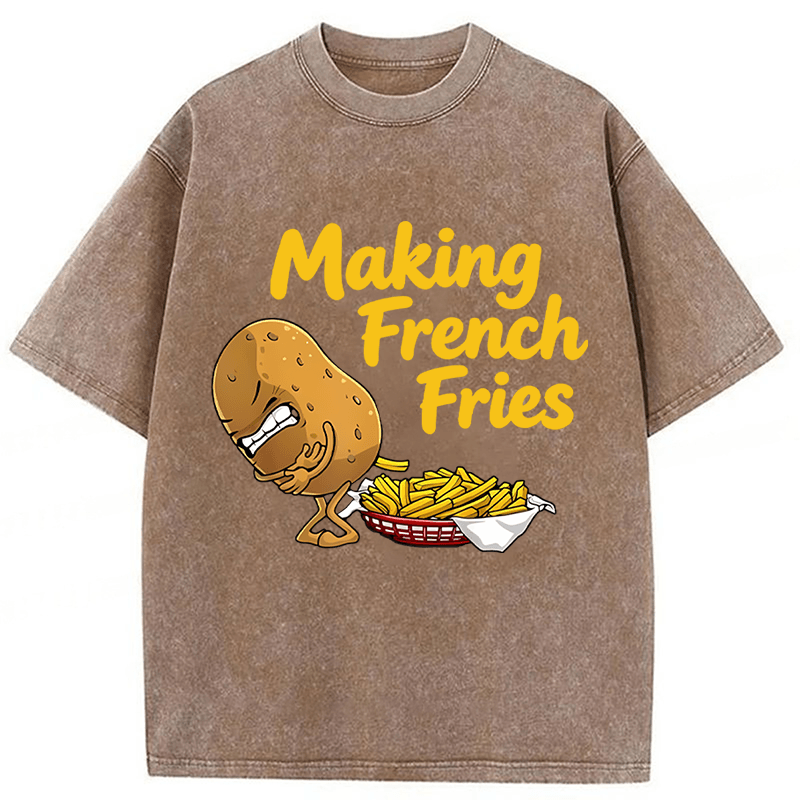 Tokyoviva Making French Fries Funny Washed T-shirt
