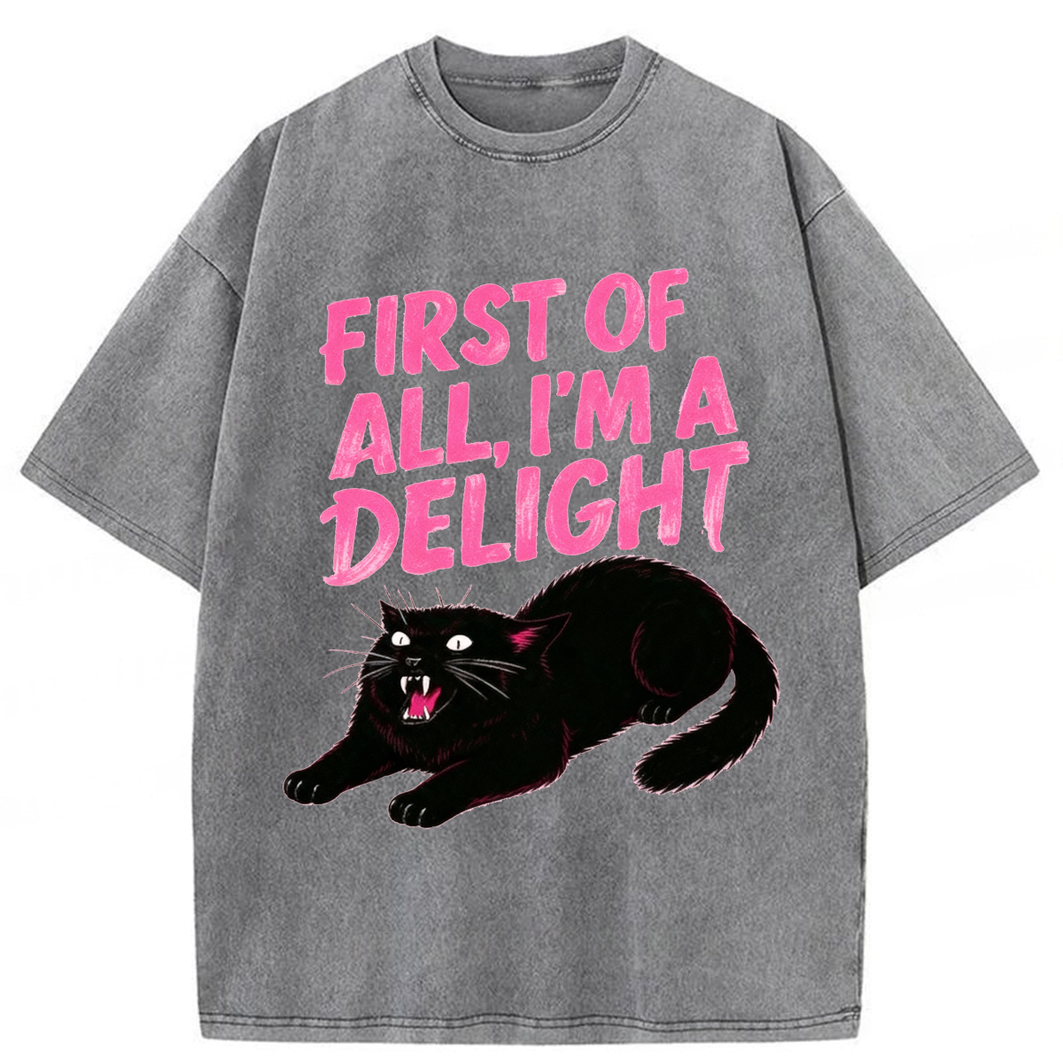 Tokyoviva Roaring Black Cat Washed T-shirt