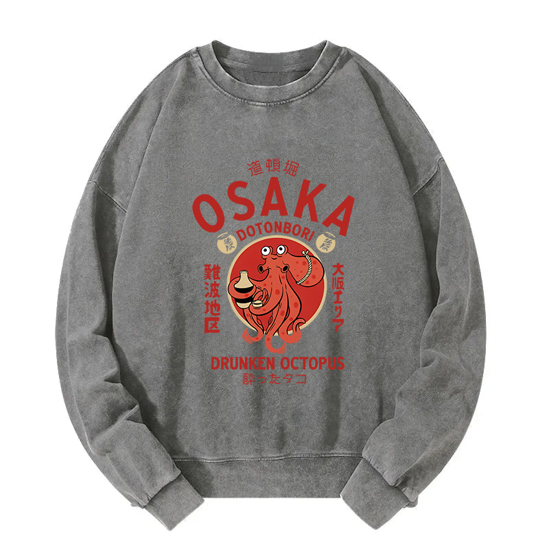 Drunken Octopus Japan Washed Sweatshirt