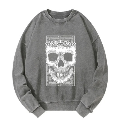 Horror Skull Washed Sweatshirt