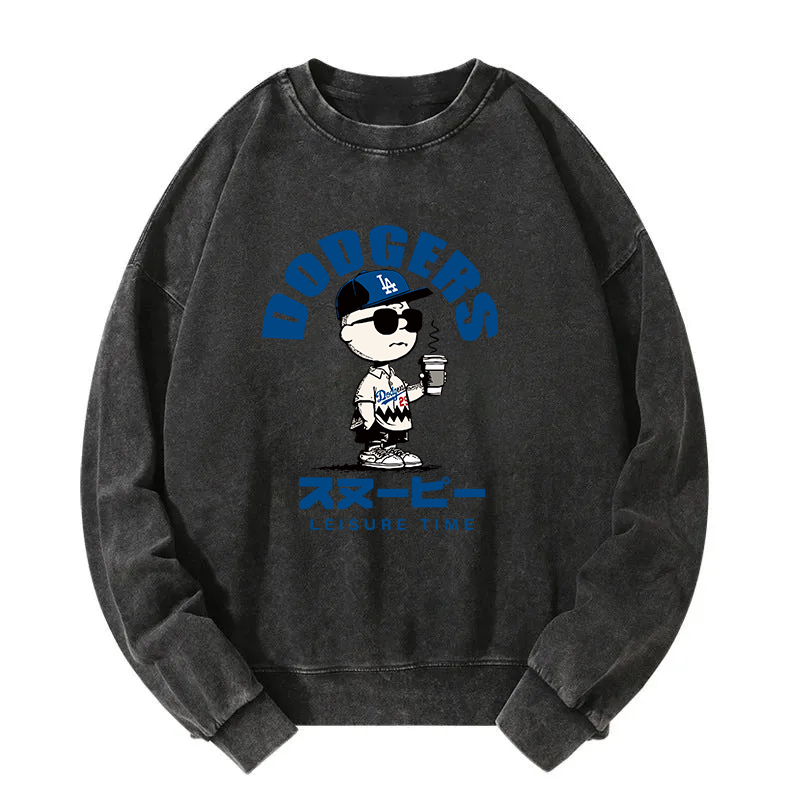 Dodger Snoopy Vintage Japanese Washed Sweatshirt