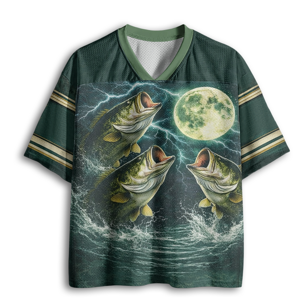 Baddiecat Bass Fish Moon Mesh Jersey